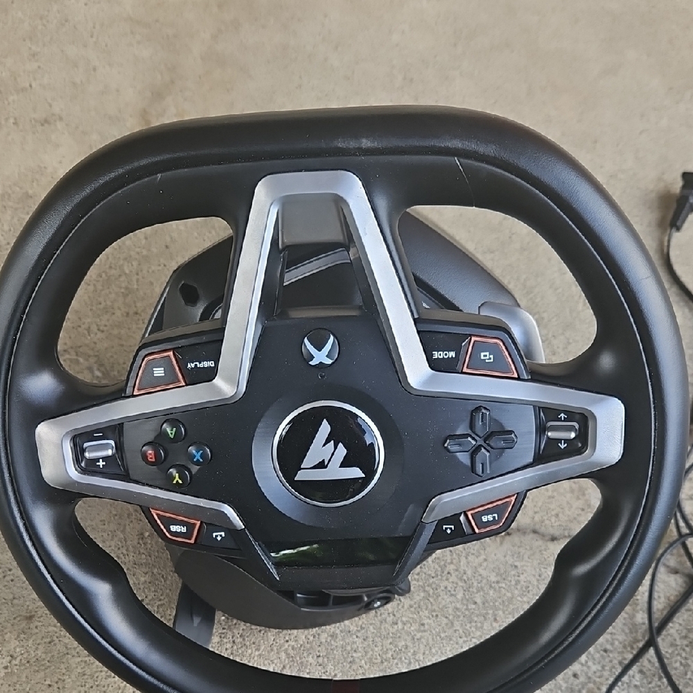 Gaming Steering Wheel Controller - Black and Silver